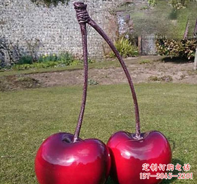 昆明不锈钢樱桃雕塑传承美好记忆