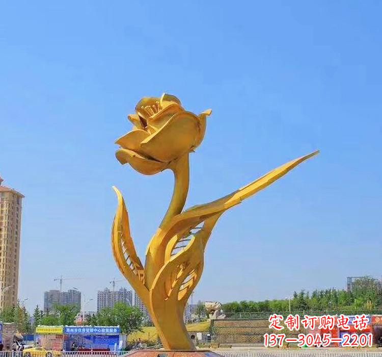 昆明精美不锈钢紫荆花雕塑