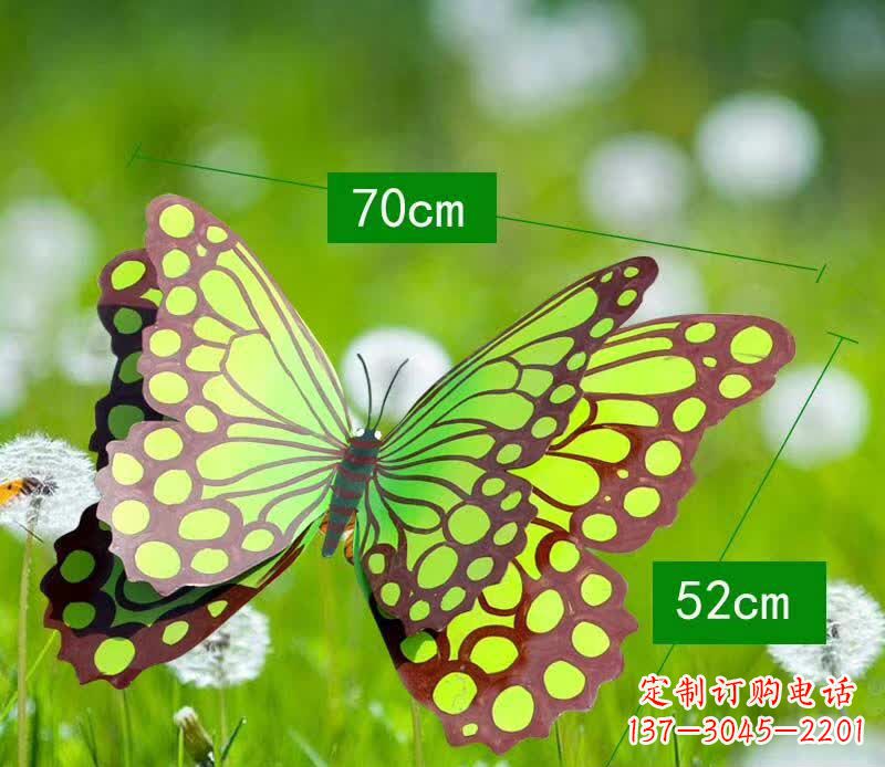 昆明不锈钢蝴蝶雕塑彩色园林的精灵
