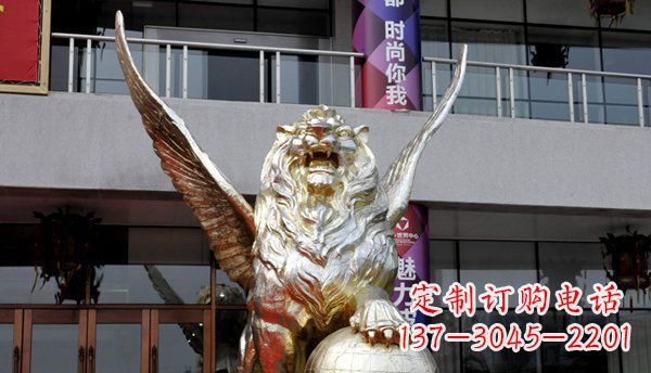 昆明铜雕狮子西洋狮子的精美雕塑