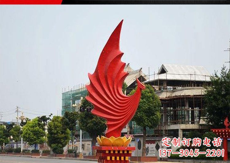 昆明城市的至高象征——不锈钢凤凰雕塑