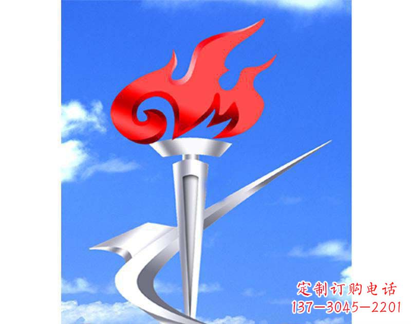 昆明城市文化的象征——不锈钢火炬雕塑