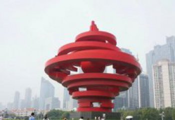 昆明火炬雕塑标志五月风光