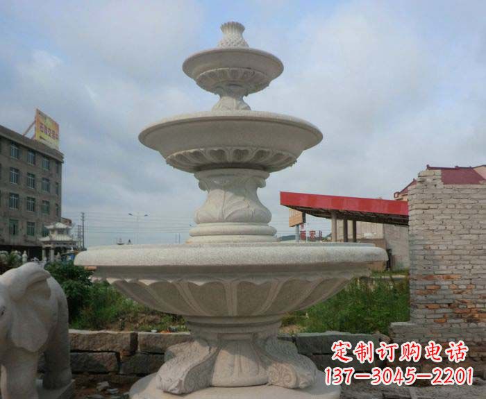 昆明喷泉雕塑灵动精致的大理石美