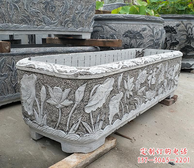 昆明大理石菊花水缸雕塑