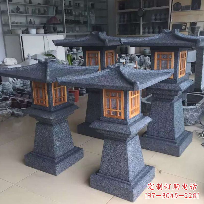 昆明大理石仿汉阙石雕灯笼
