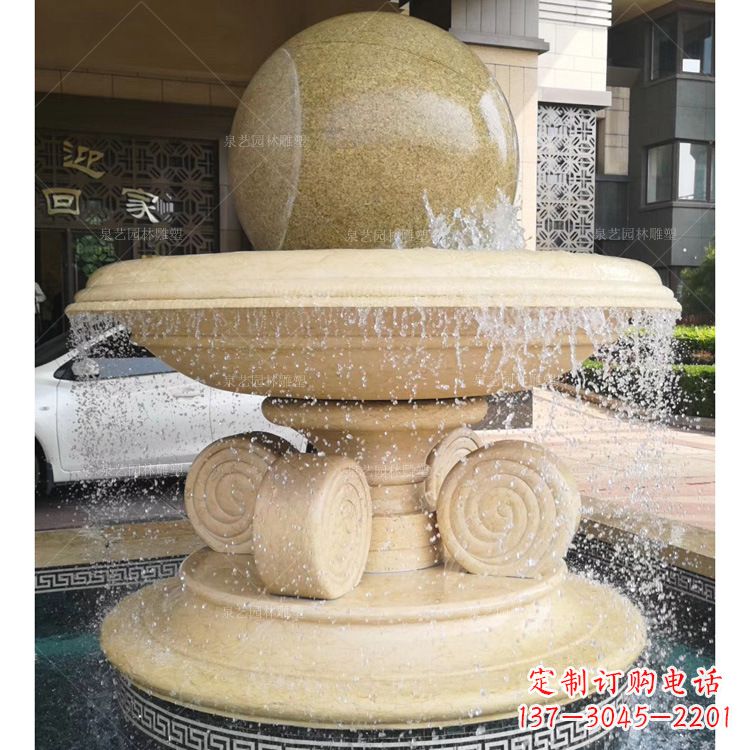 昆明大理石风水球雕塑传承古老文化的象征