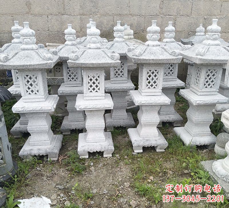 昆明精美大理石石灯雕塑