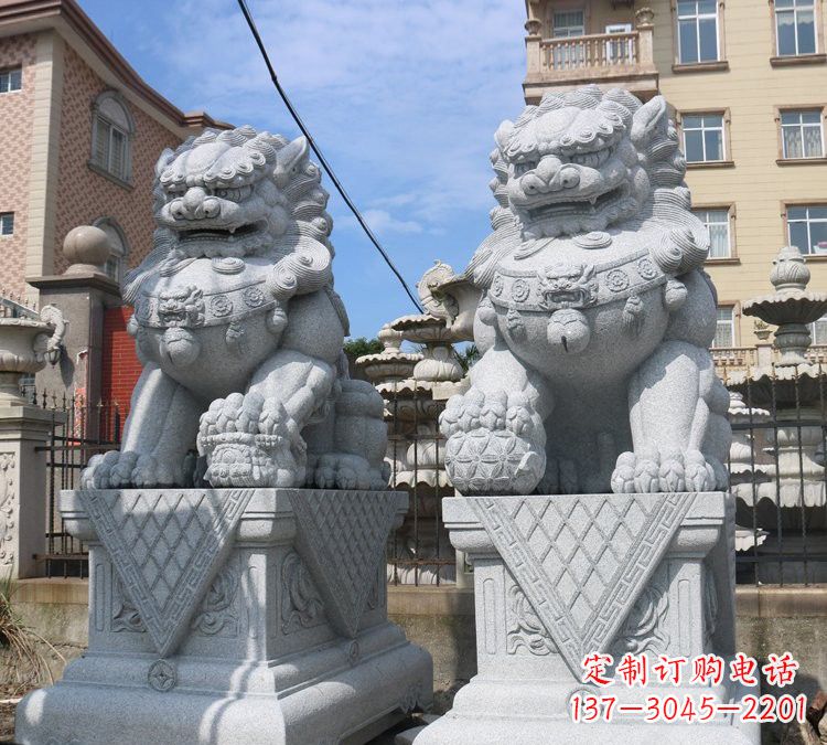昆明大理石故宫狮子石雕
