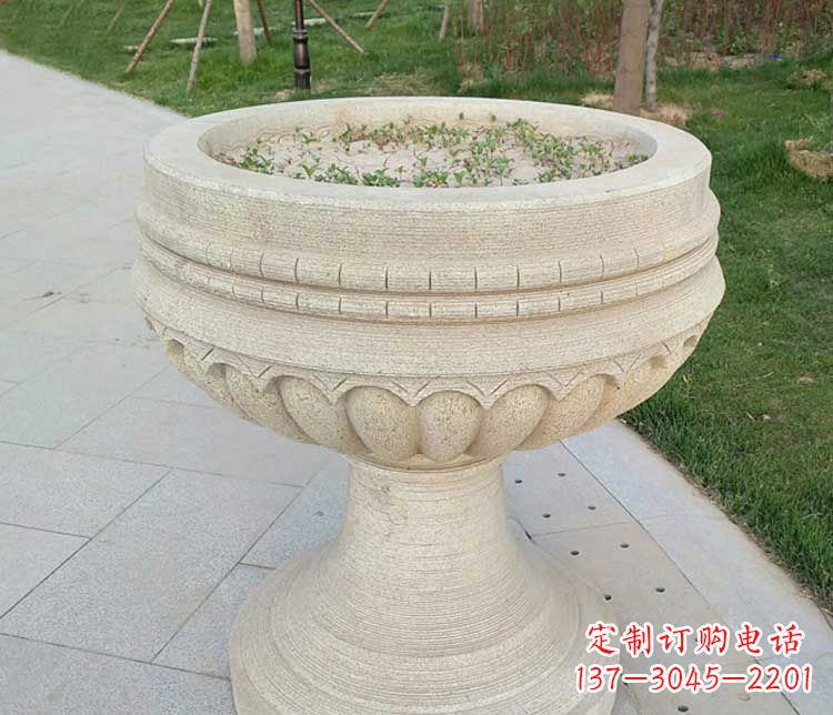 昆明大理石花盆石雕