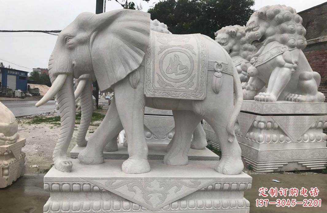昆明大理石大象雕塑
