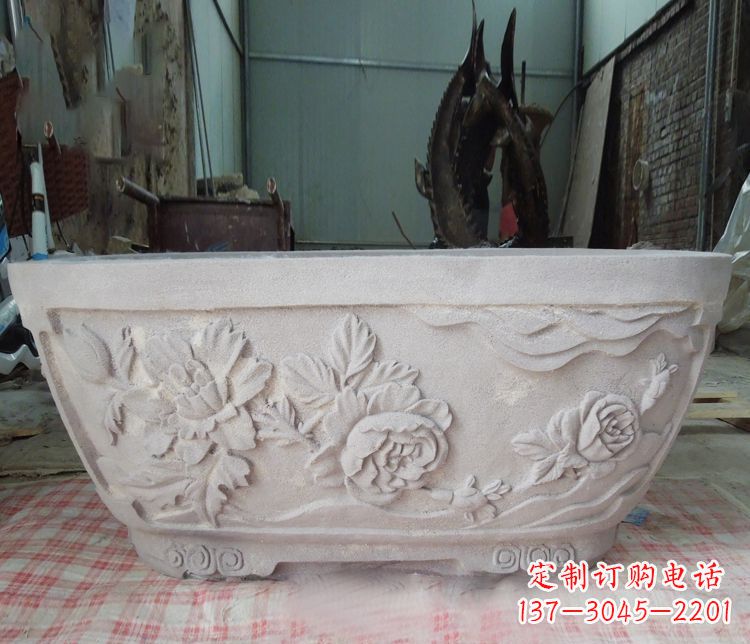昆明大理石景观花盆雕塑
