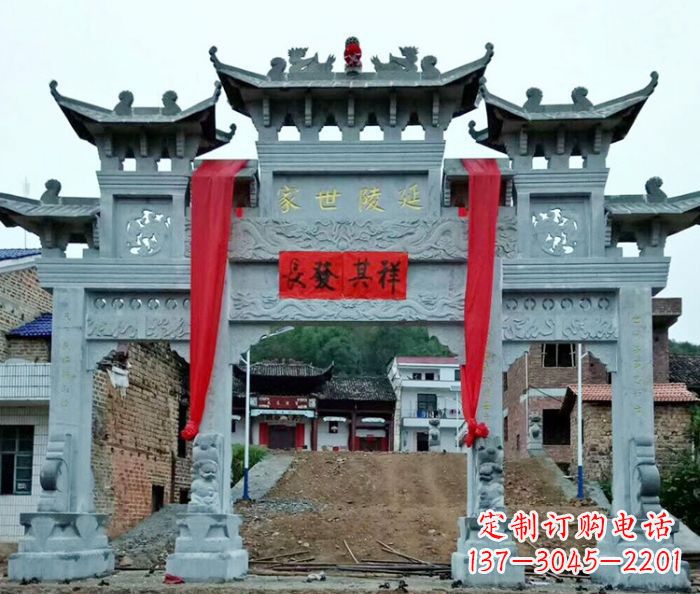 昆明大理石景区石雕牌坊 (4)