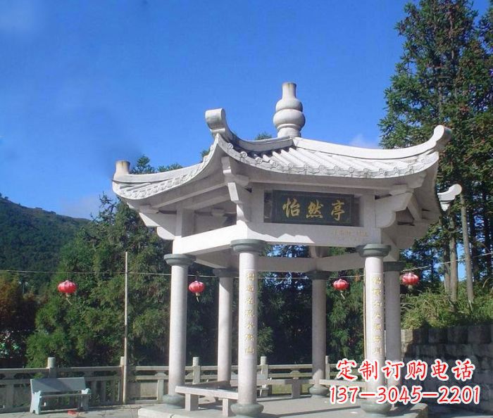 昆明精美大理石凉亭雕塑