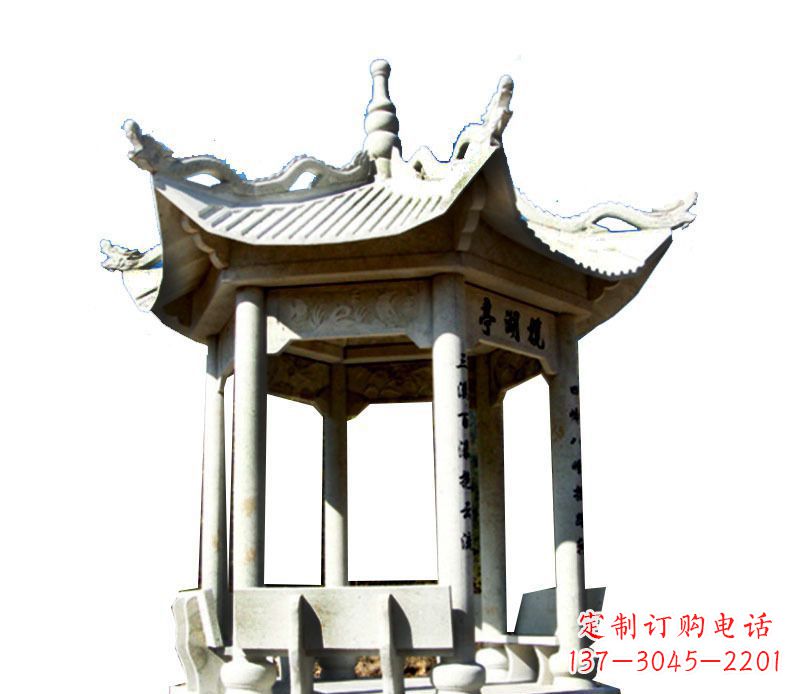 昆明大理石凉亭石雕,历史韵味浓郁
