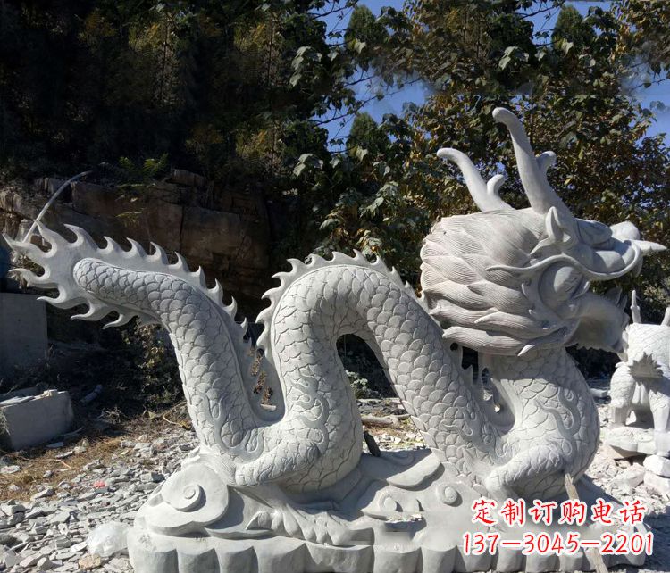 昆明精美大理石龙雕塑