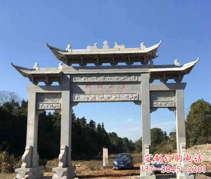 昆明精美石雕牌坊雕塑