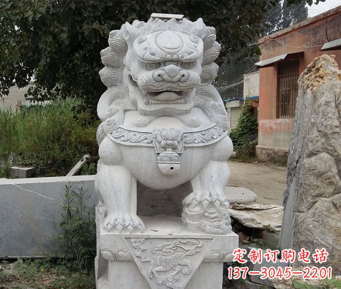 昆明大理石狮子庭院景观石雕
