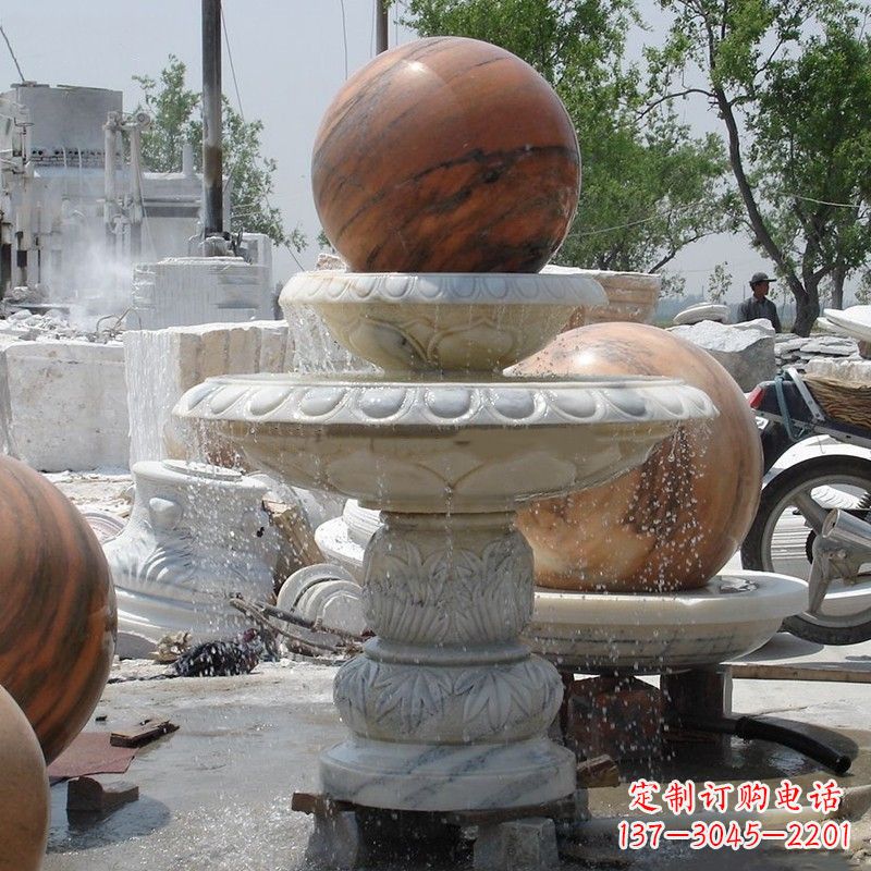 昆明大理石石雕风水球