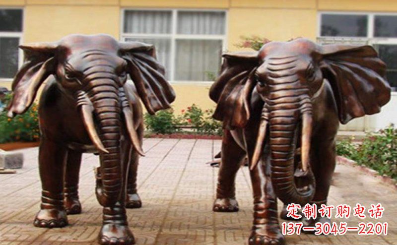 昆明大象铜雕广场动物雕塑 (2)