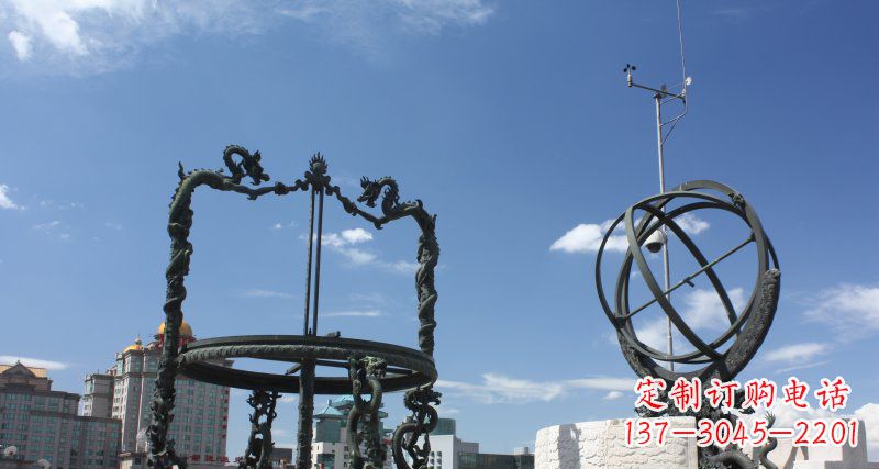 昆明大型浑天仪广场景观铜雕