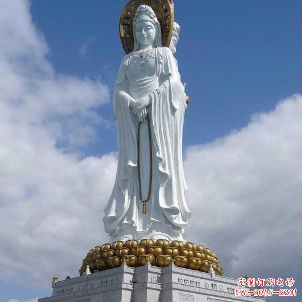 昆明大型三面观音菩萨石雕