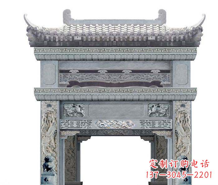 昆明精美石雕牌坊雕塑
