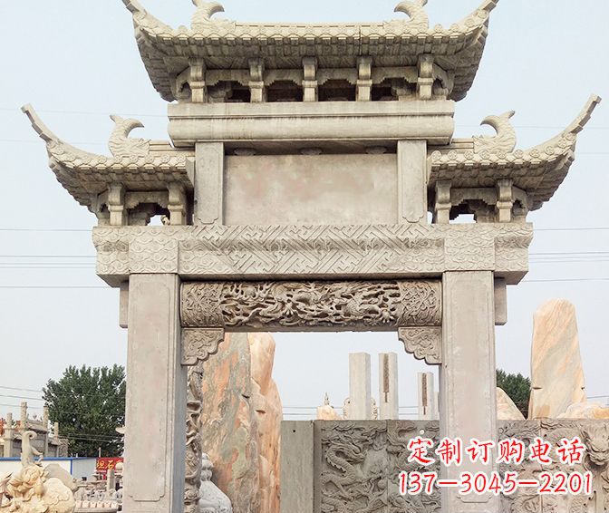 昆明特色大理石牌坊石雕
