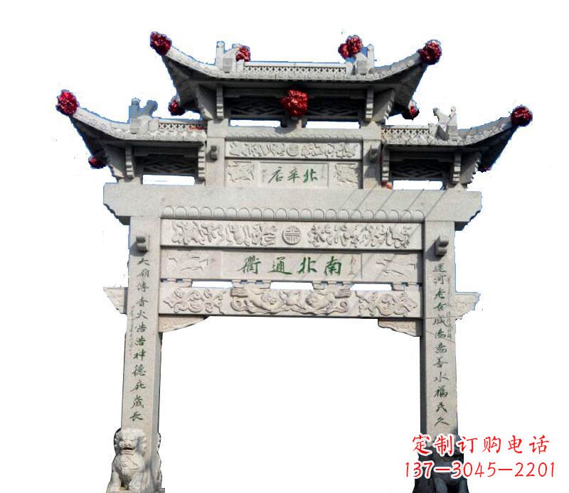 昆明精美石牌坊雕塑
