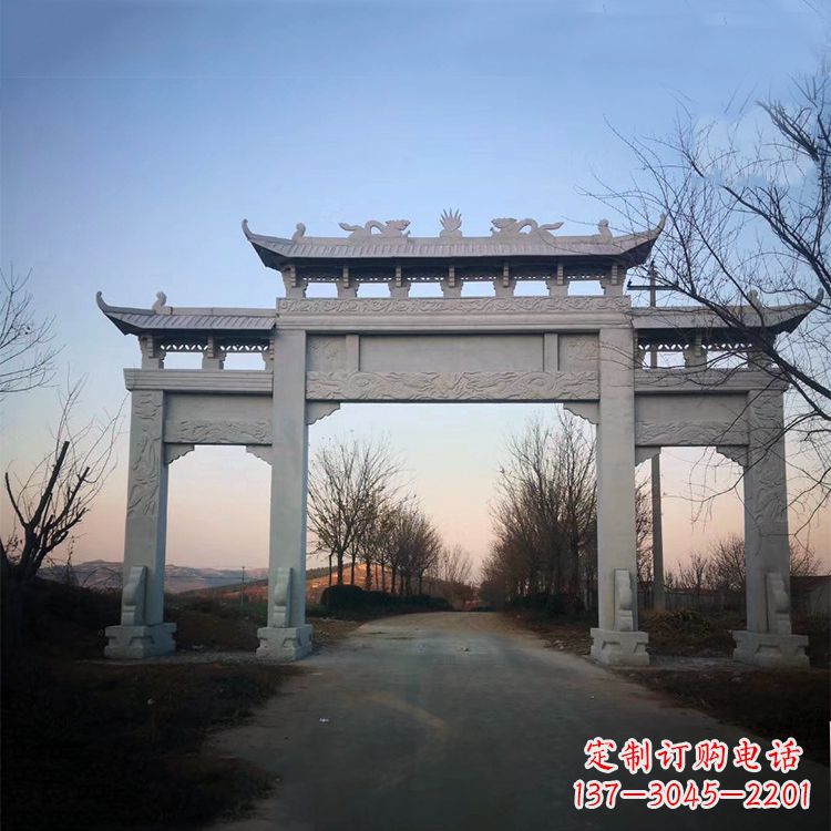 昆明品质卓越的道路三门石牌坊雕塑