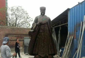 昆明典雅大型立式诸葛亮铜雕