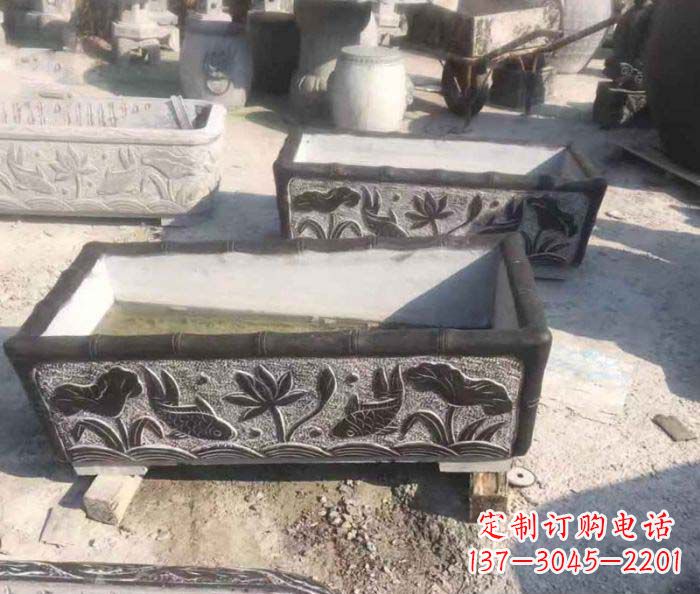 昆明方形仿古石水缸
