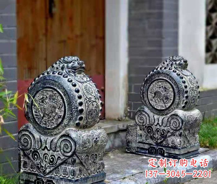 昆明仿古抱鼓石镇宅石门墩