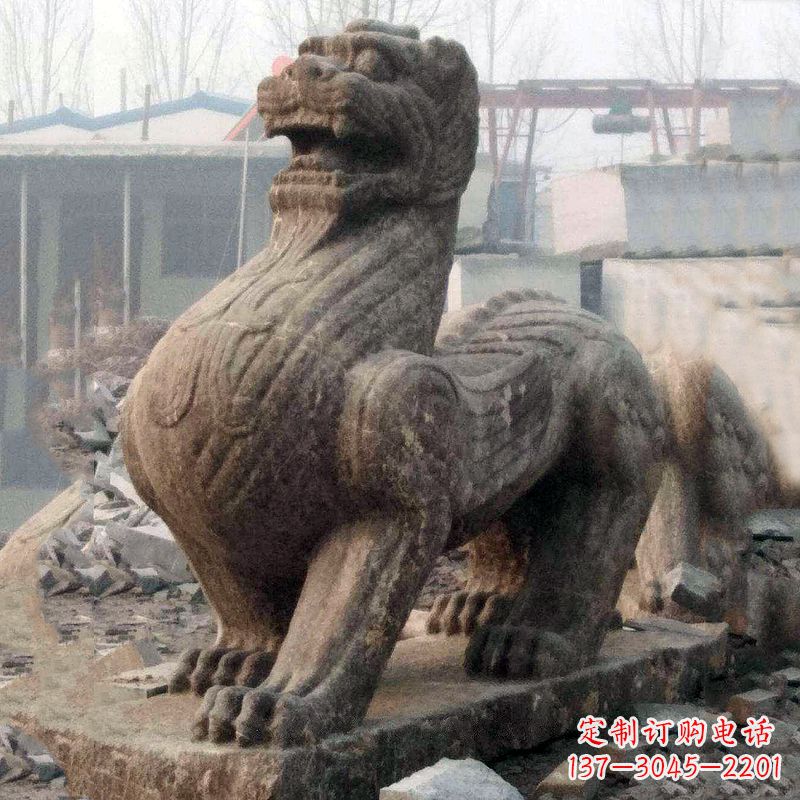 昆明仿古狴犴青石雕塑