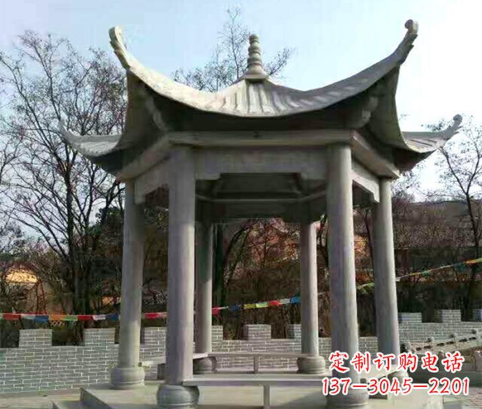 昆明仿古六角凉亭石雕
