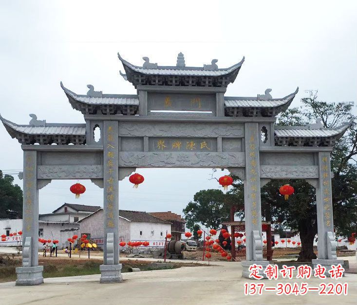 昆明精美仿古牌坊石雕