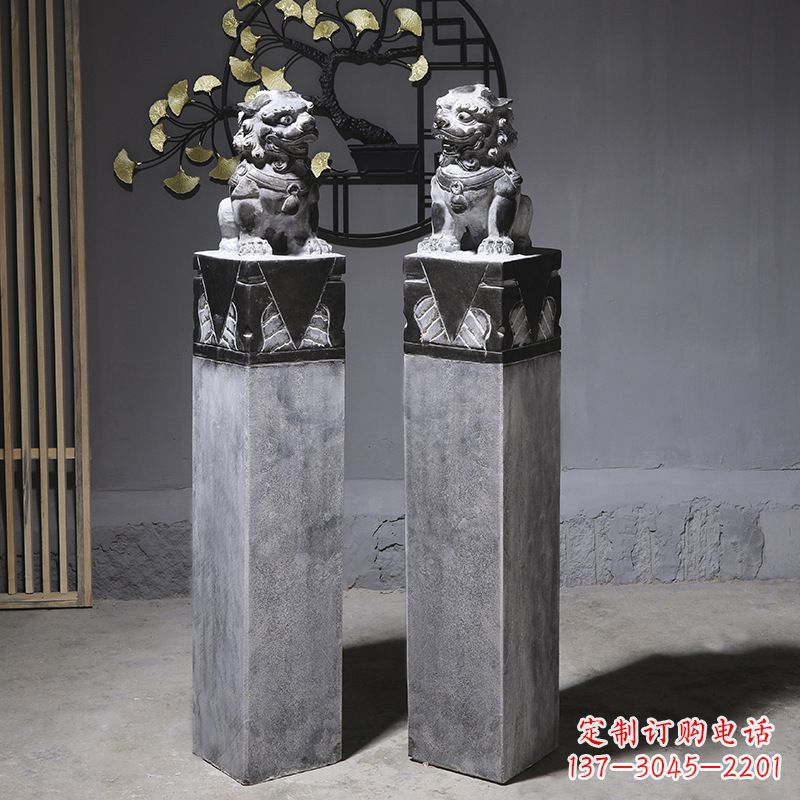 昆明仿古石狮子雕塑