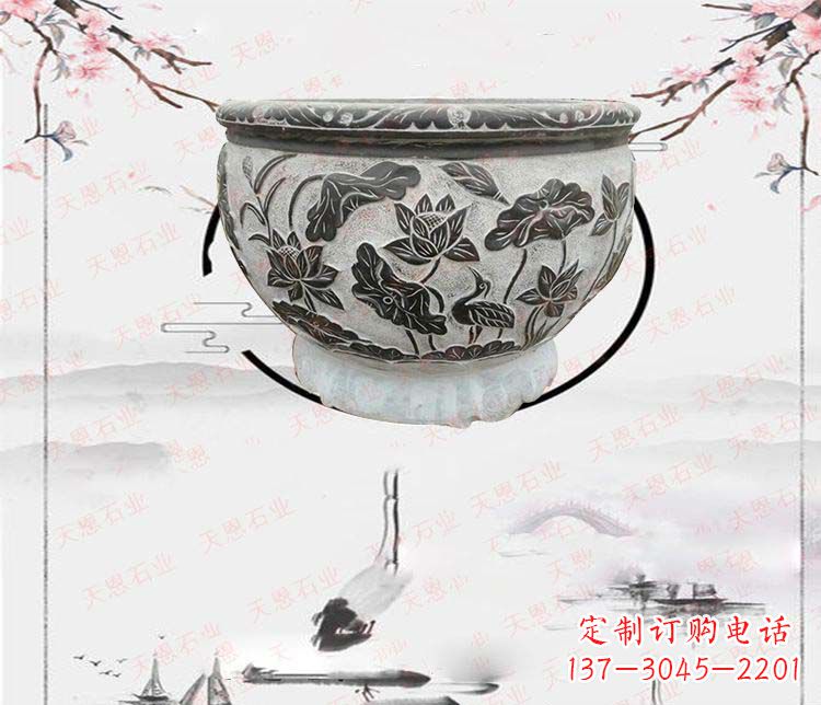 昆明仿古石水缸石浮雕石雕，欧式古典设计