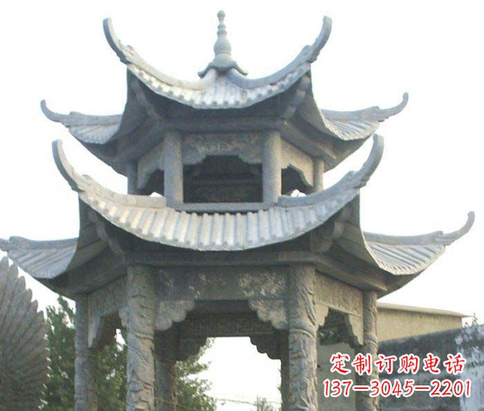 昆明仿古双层石雕凉亭