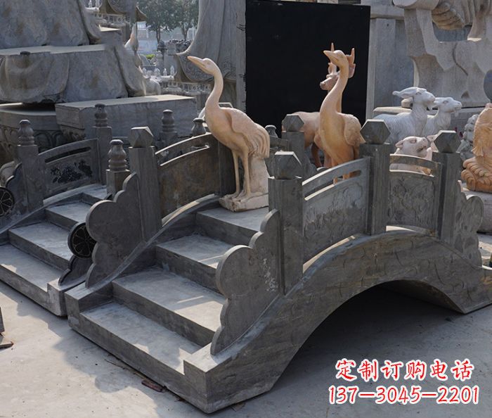 昆明精致石制仿古拱桥雕塑