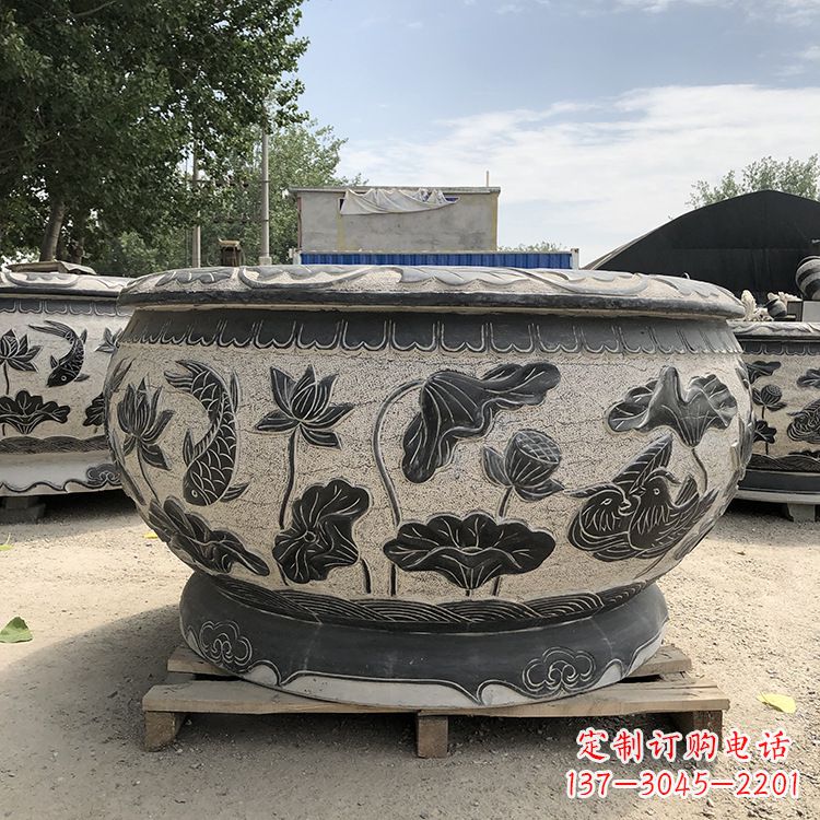 昆明精美仿古花盆雕塑