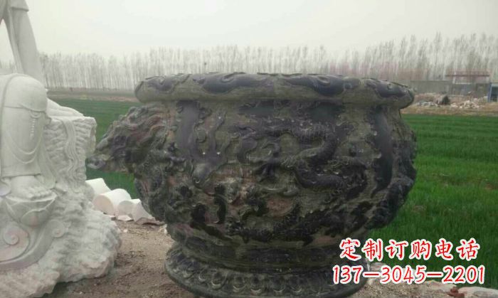 昆明仿古圆形水缸石雕