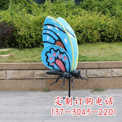 昆明蓝色大号蝴蝶雕塑
