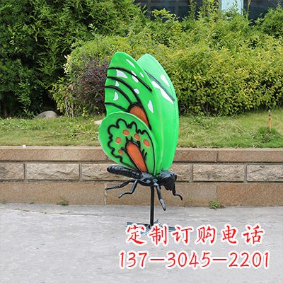 昆明大号蓝色蝴蝶定制雕塑