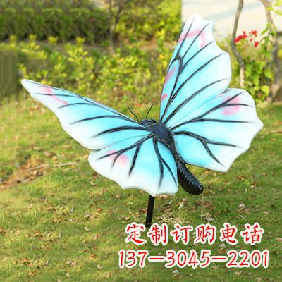昆明浅蓝白色蝴蝶雕塑