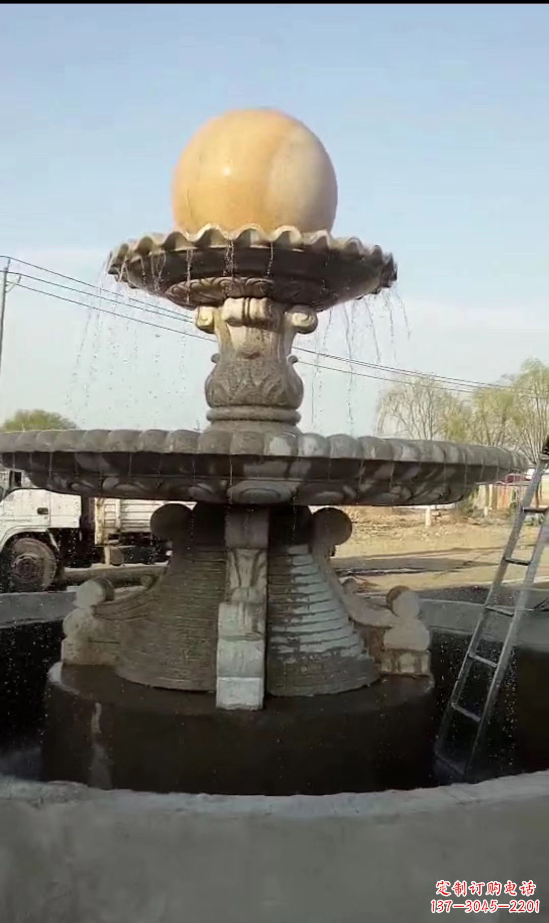 昆明风水球喷泉石雕景观雕塑