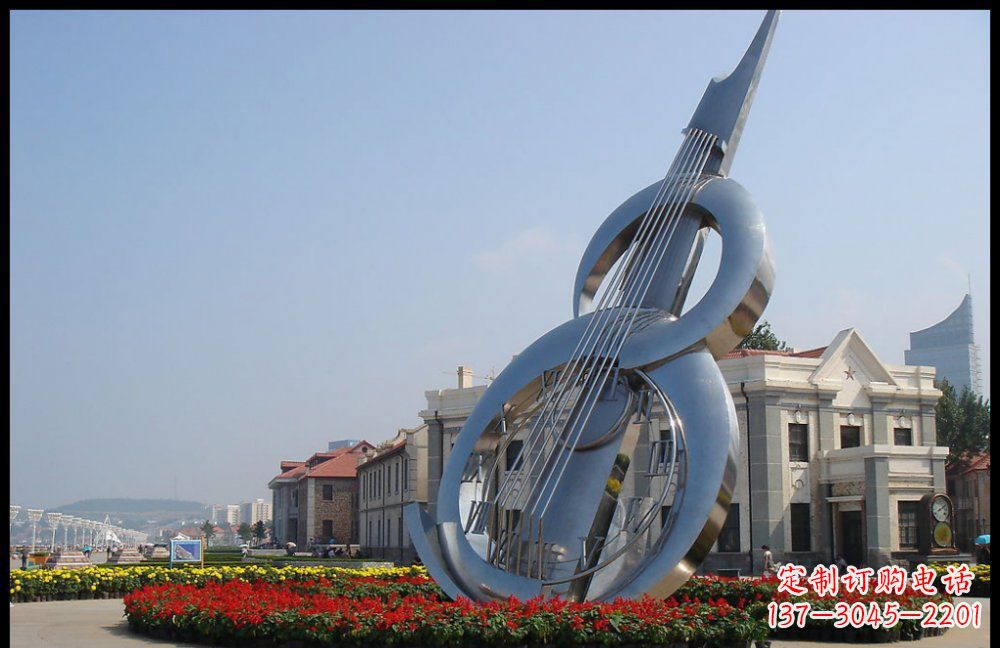 昆明YFZD-001不锈钢抽象大提琴雕塑