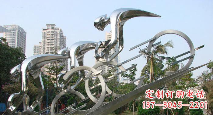 昆明不锈钢自行车抽象雕塑