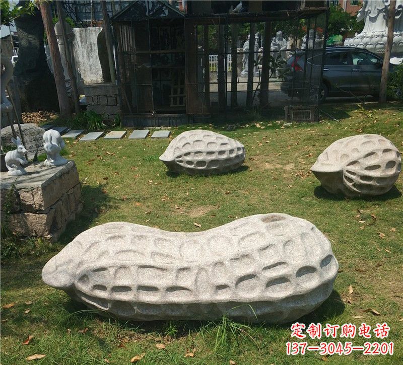 昆明精美大理石花生雕塑