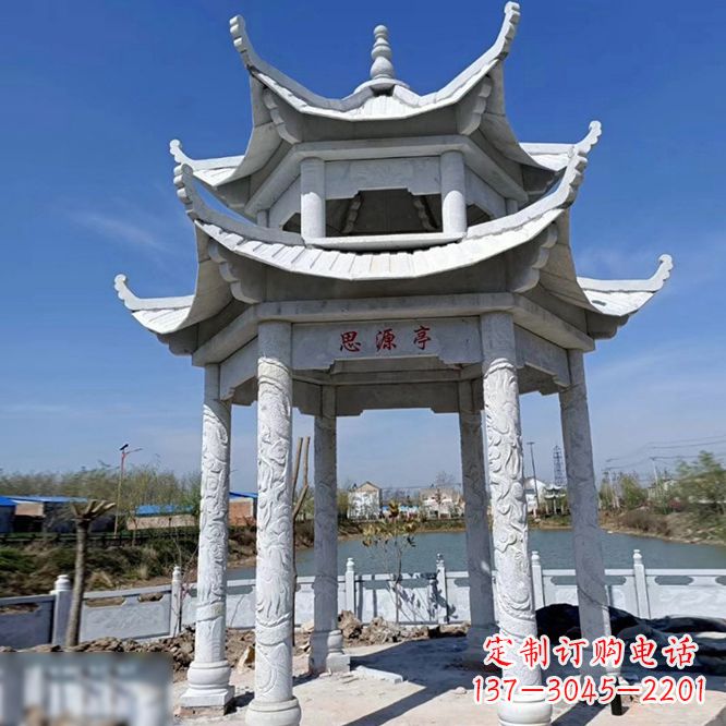 昆明公园大理石凉亭